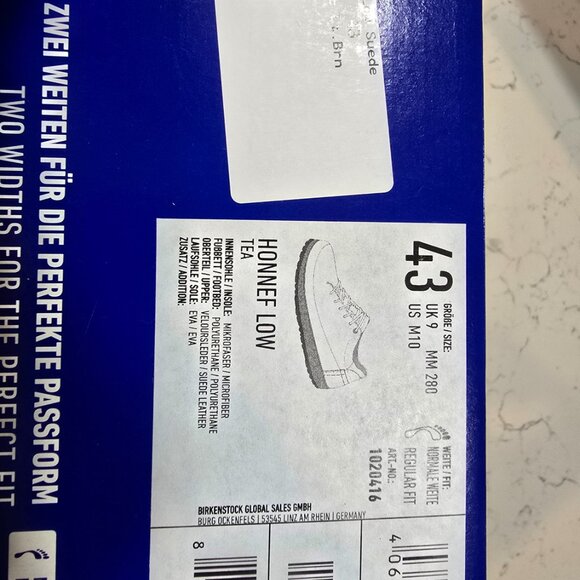 NEW Birkenstock Honnef Low Tea Suede Leather US MENS SIZE 10 SHOES NEW EU 43 - Picture 10 of 14